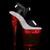 8" Heel, 4" PF LED Illuminated Ankle Strap Sandal