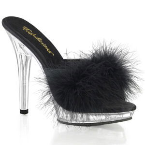 5" Heel, 3/4" PF Marabou Slipper