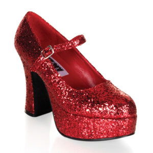 **4" Heel, 1 1/2" PF, Heel Mary Jane Pump w/Glitter