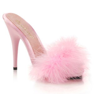 5" Heel, 3/8" PF Marabou Slide Sandal