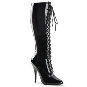 5" Lace Up Knee Boot, Side Zip