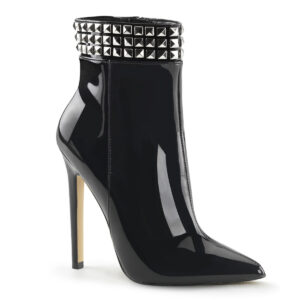 5" Heel Ankle Boot w/Metal Stud Detail, Side Zip